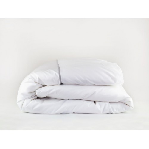 Пододеяльник "НОБИЛИС" белый с жемчужной узкой отделкой 150x200, GERMAN GRASS