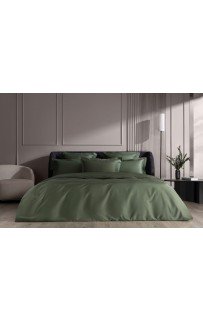 Постельное белье хлопок "АЛЛЮР" хвойный зеленый Семейный