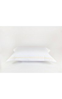 Постельное белье "НОБИЛИС" белый с медовой узкой отделкой Евро 200x200, GERMAN GRASS