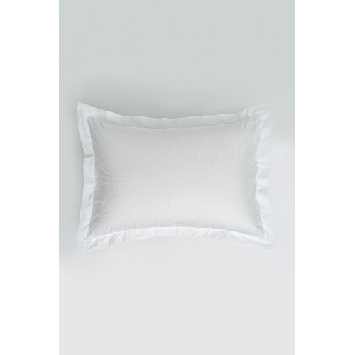 Наволочки "ПАЛЛАДА" белый жаккард. Узор «Пейсли» 50x70 (2шт), GERMAN GRASS