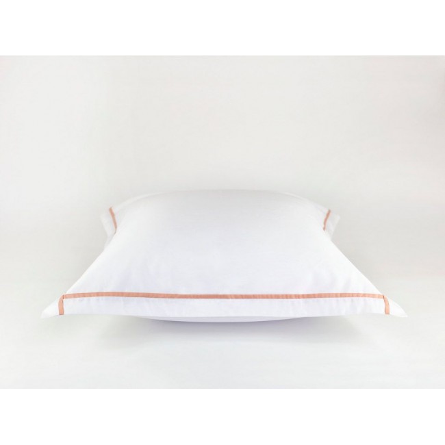 Наволочки "НОБИЛИС" белый с розовой узкой отделкой 70x70 (2шт), GERMAN GRASS