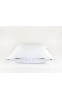 Постельное белье "НОБИЛИС" белый с серым кантом Семейный, GERMAN GRASS