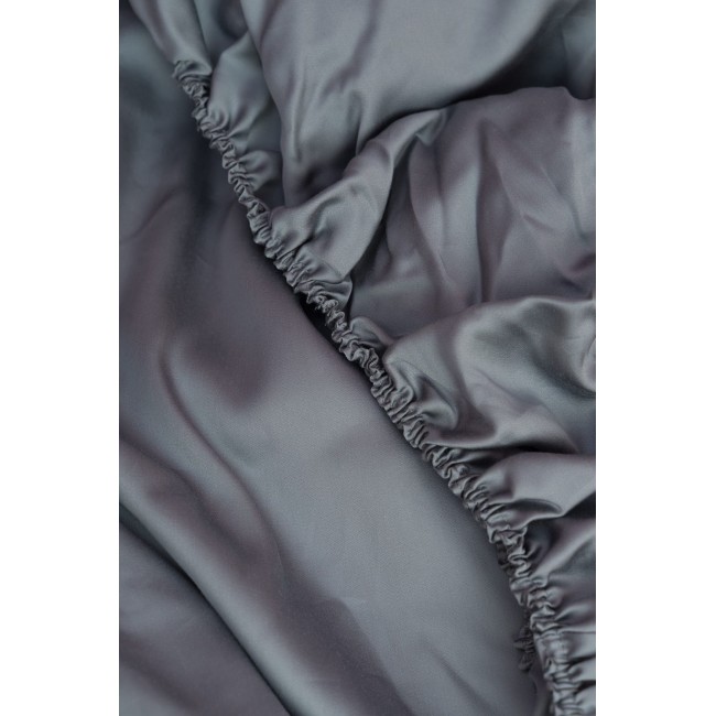 Простыня на резинке тенсель "БРИЛЛИАНТ" серый 180x200x40, GERMAN GRASS