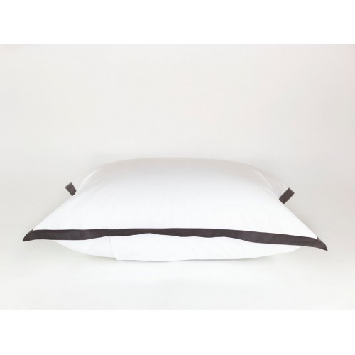 Наволочки "НОБИЛИС" белый с серой отделкой 50x70 (2шт), GERMAN GRASS