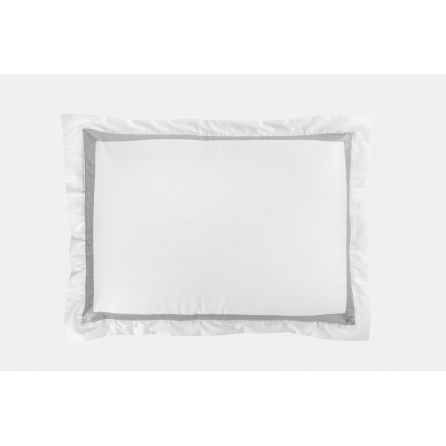 Наволочки с широкой отделкой хлопок "АЛЛЮР" альпийский пепельный серый 50x70 (2шт), GERMAN GRASS