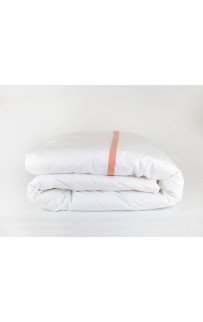 Постельное белье "НОБИЛИС" белый с розовой отделкой Семейный, GERMAN GRASS