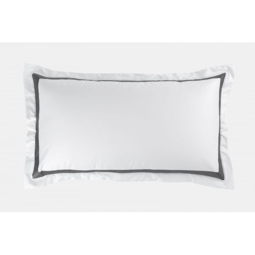 Наволочки с широкой отделкой "АЛЛЮР" альпийский графит 50х90 (2шт), GERMAN GRASS