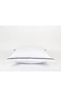 Постельное белье "НОБИЛИС" белый с серой узкой отделкой Евро 200x200, GERMAN GRASS