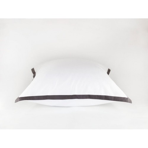 Наволочки "НОБИЛИС" белый с серой отделкой 70x70 (2шт), GERMAN GRASS