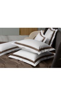 Наволочки с широкой отделкой "АЛЛЮР" альпийский молочный шоколад 50x90 (2шт), GERMAN GRASS