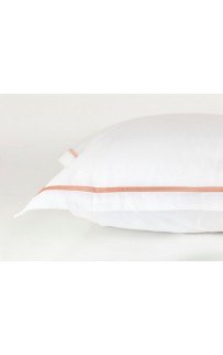 Наволочки "НОБИЛИС" белый с розовой узкой отделкой 70x70 (2шт), GERMAN GRASS