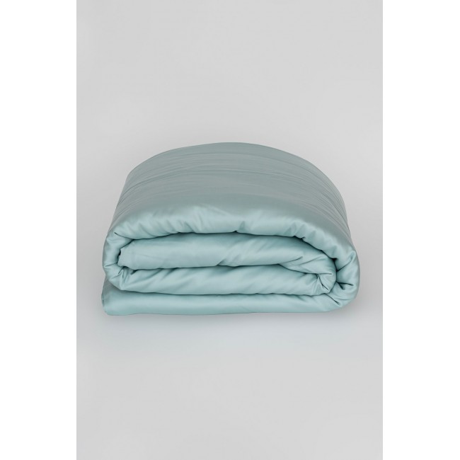 Пододеяльник тенсель "БРИЛЛИАНТ" бирюзовый 200x200, GERMAN GRASS