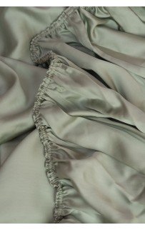 Простыня на резинке тенсель "БРИЛЛИАНТ" оливковый 180x200x40, GERMAN GRASS