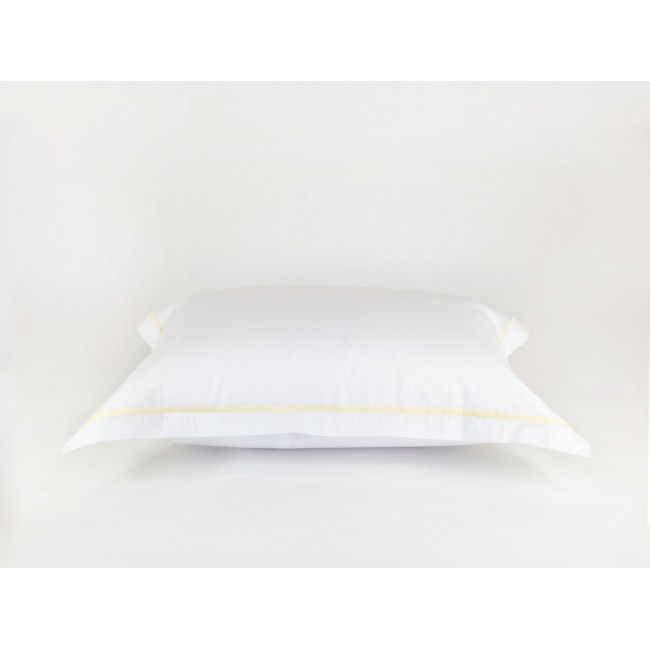 Наволочки "НОБИЛИС" белый с медовой узкой отделкой 50x70 (2шт), GERMAN GRASS