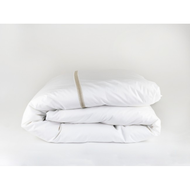 Пододеяльник "НОБИЛИС" белый с кружевом 200x200, GERMAN GRASS